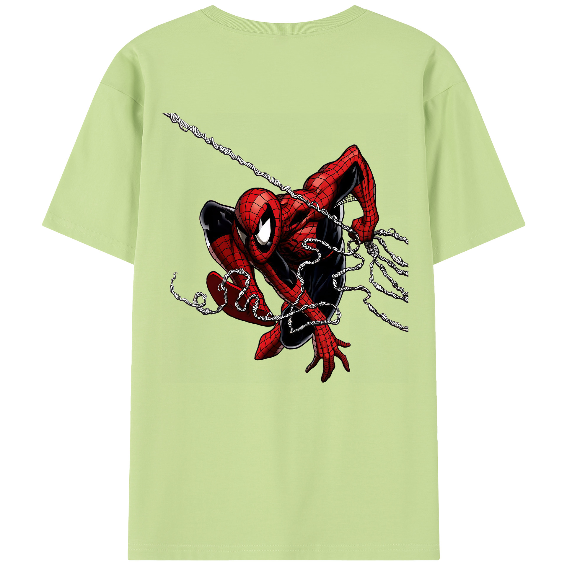 （画像用） Spider Man スパイダーマン 綿100％半袖Tシャツ（背面プリント）
